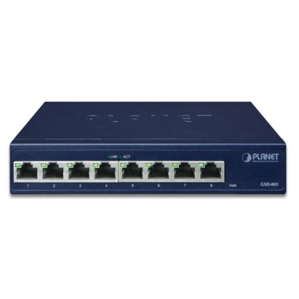 Planet GSD-805 8 port Gigabit Ethernet switch - Metal